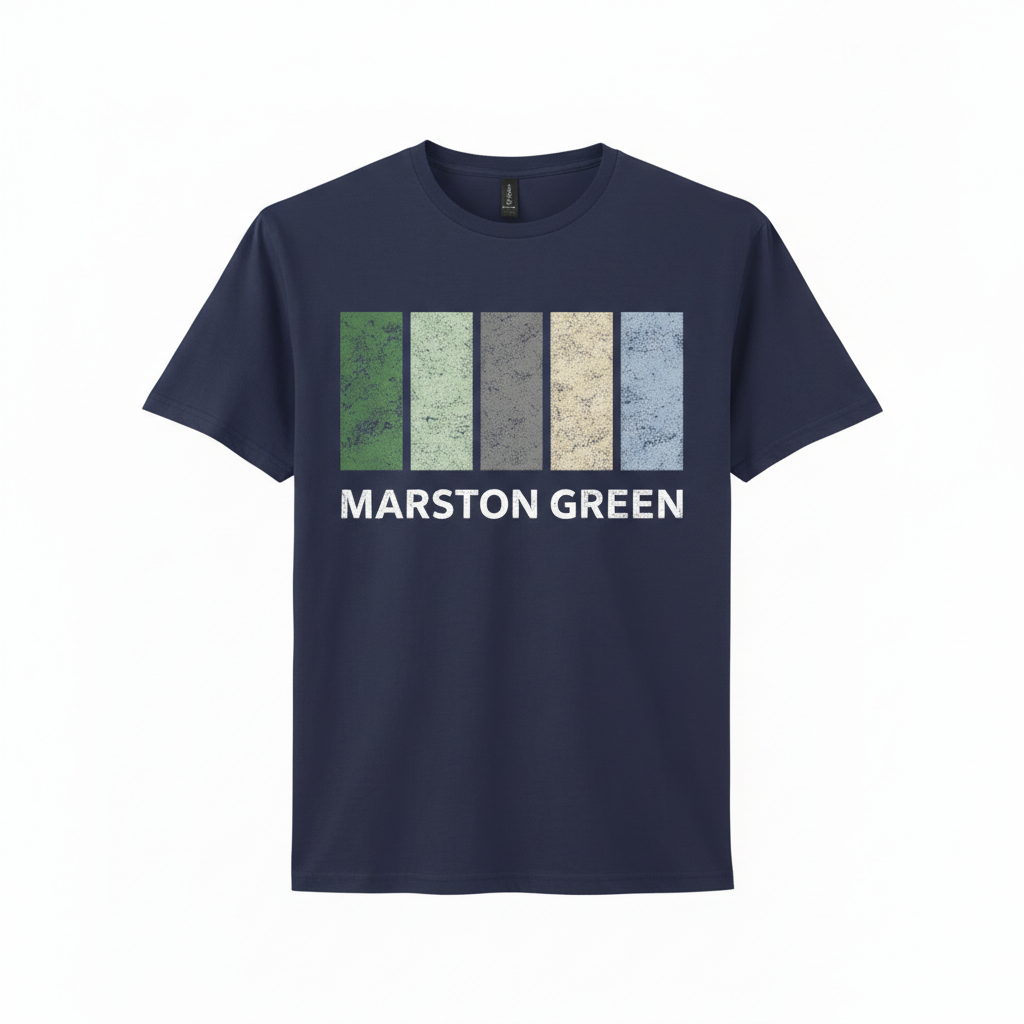 Marston Green - T-Shirt - Colour Block Design