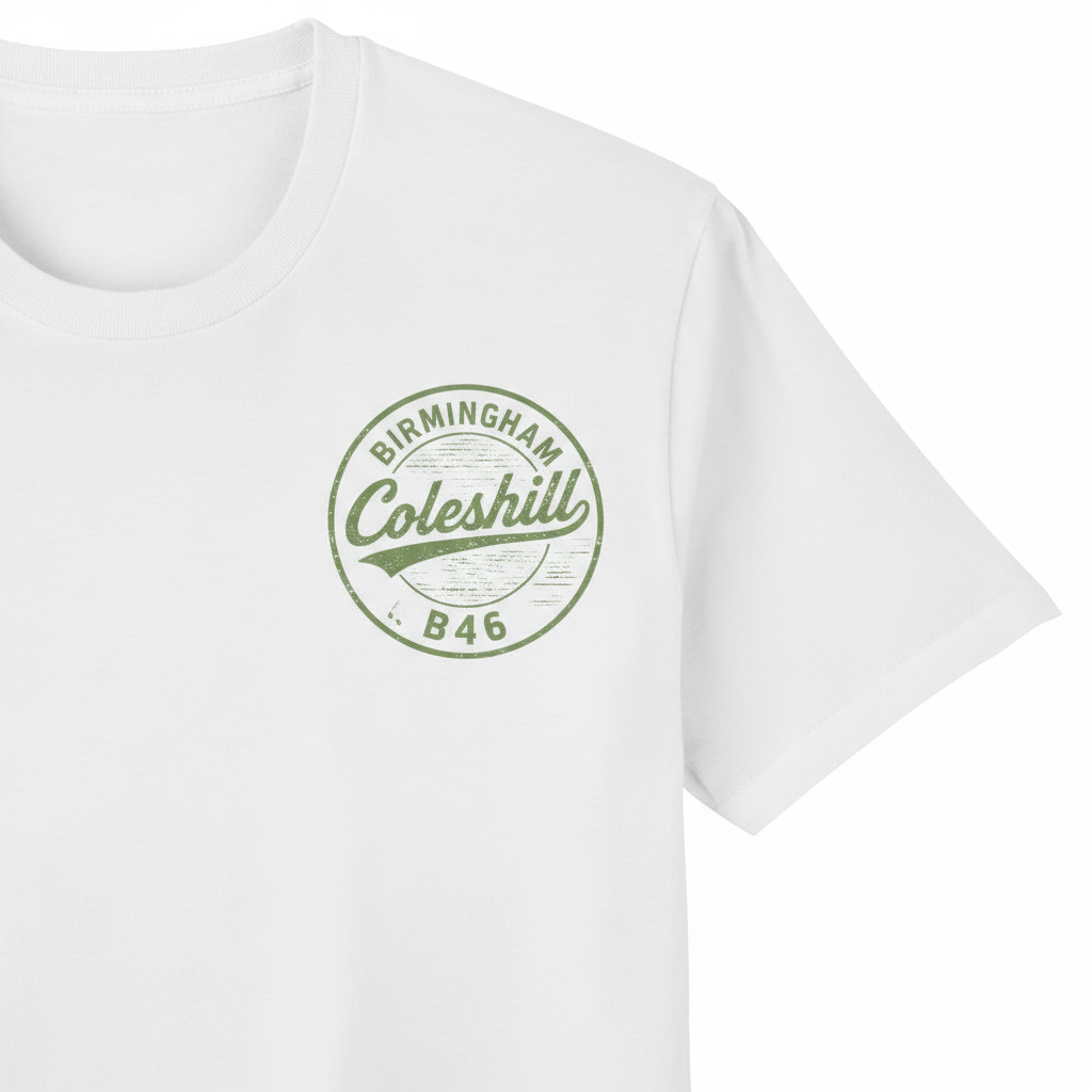 Coleshill - T-Shirt - B46 Vintage Stamp Design