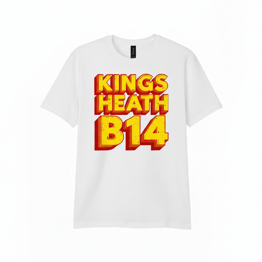 Kings Heath - T-Shirt - Bold 3D Type Design