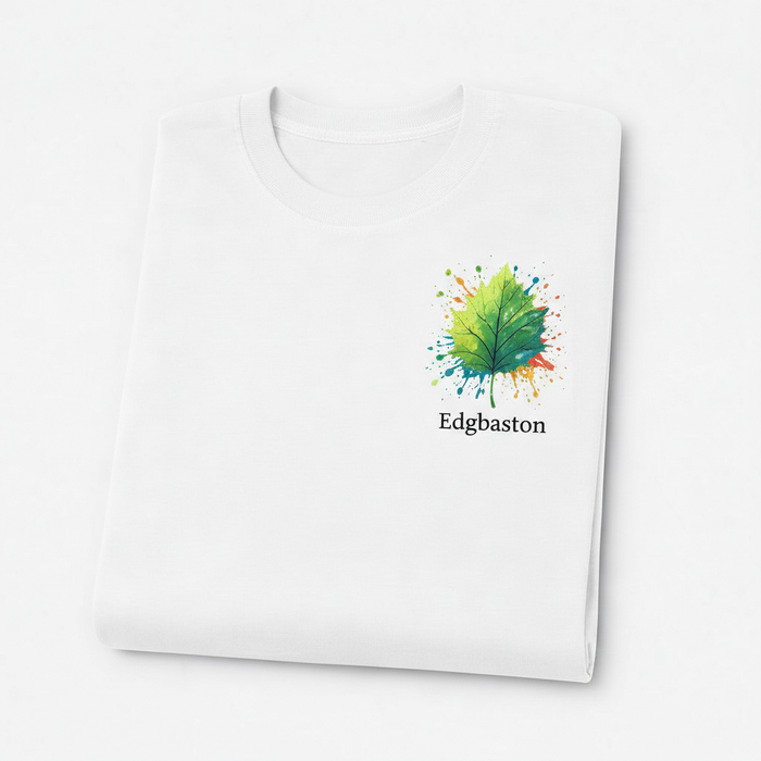 Edgbaston - T-Shirt - Colour Splash Design - Leaf