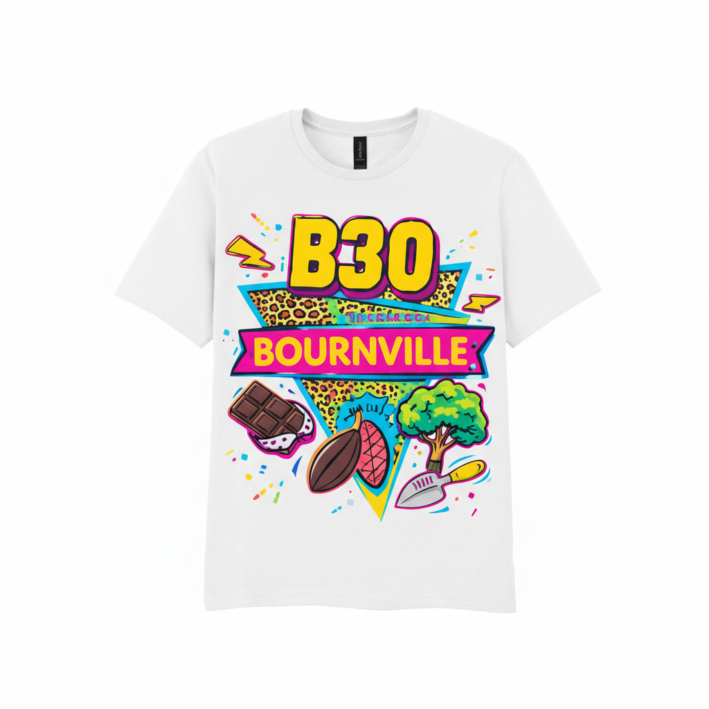 Bournville - T-Shirt - Playful Neon Vibe Design