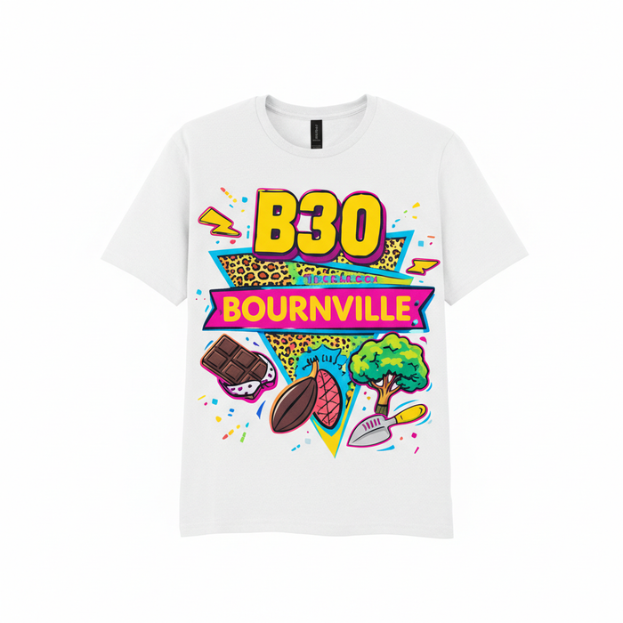 Bournville - T-Shirt - Playful Neon Vibe Design