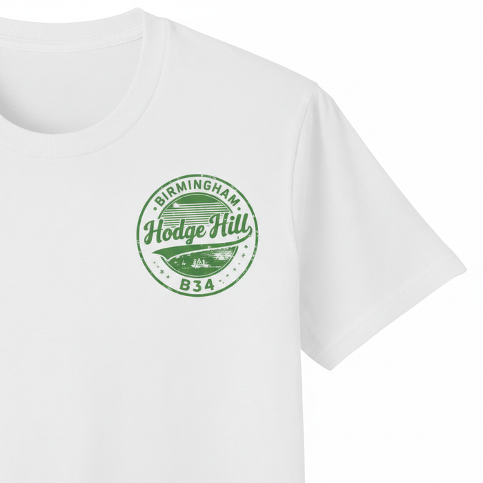 Hodge Hill - T-Shirt - B34 Vintage Stamp Design