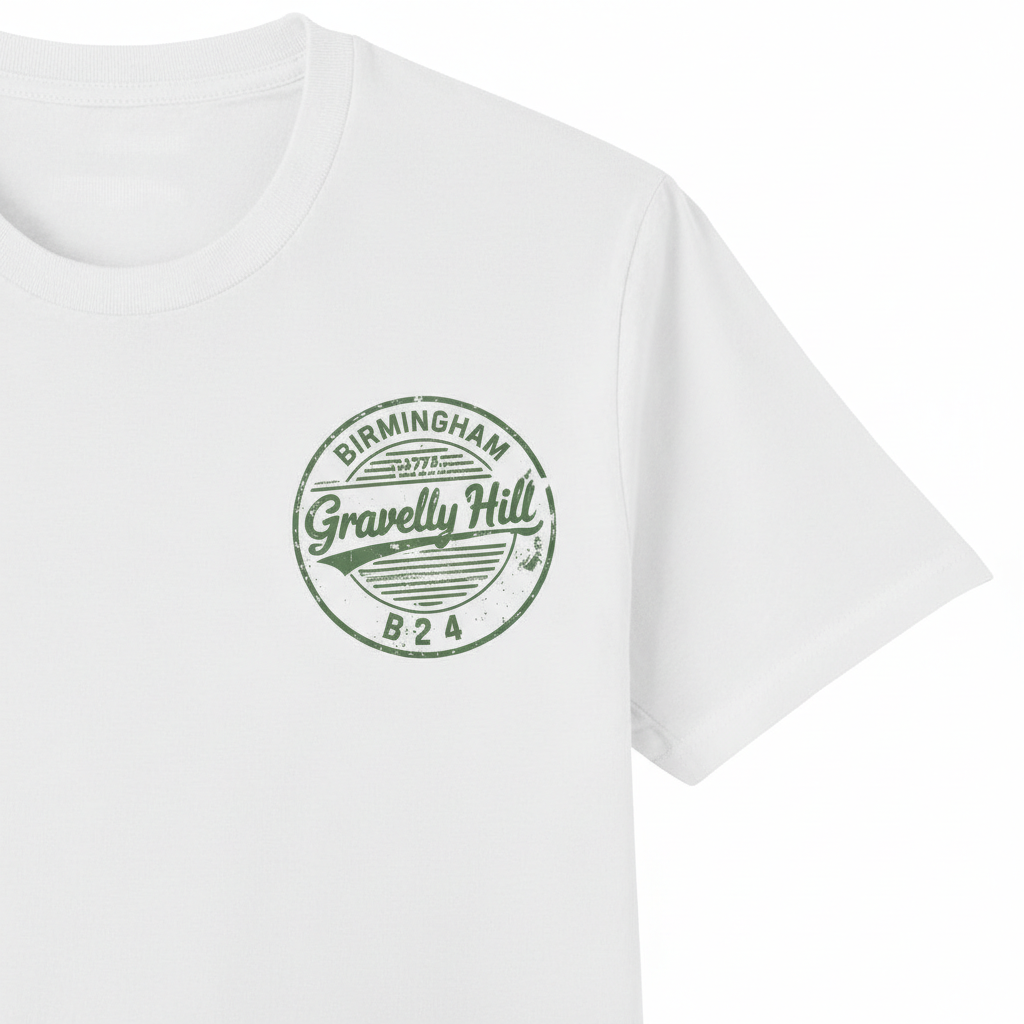 Gravelly Hill - T-Shirt - B24 Vintage Stamp Design