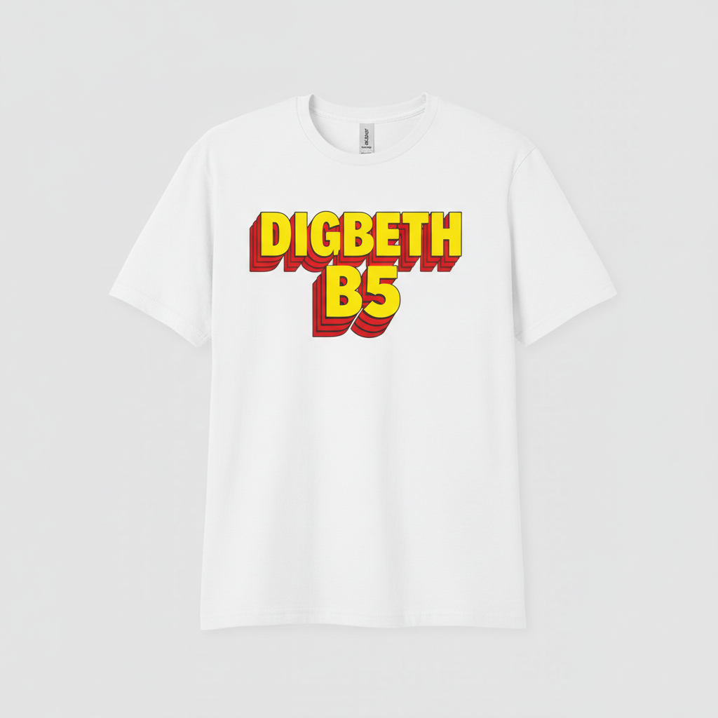 Digbeth - T-Shirt - Bold 3D Type Design