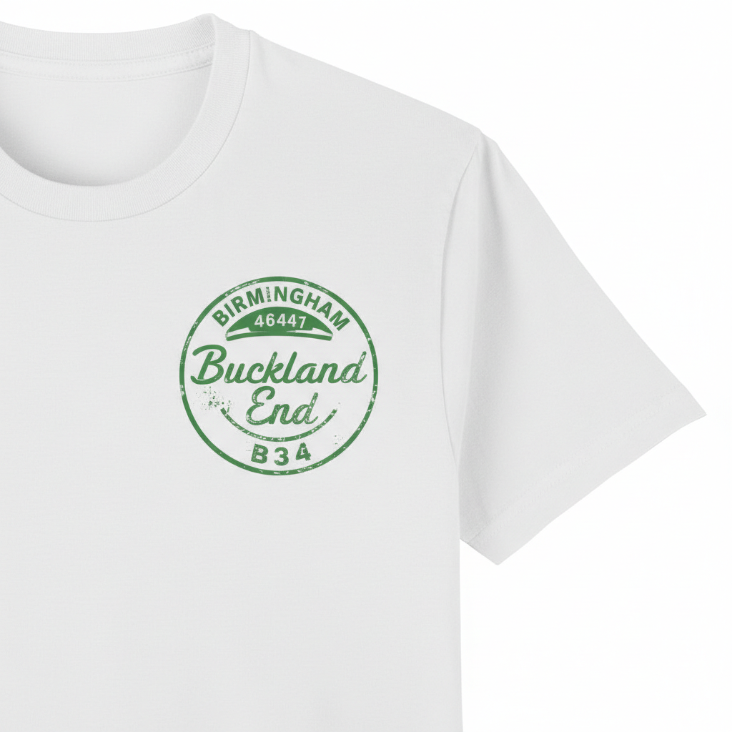 Buckland End - T-Shirt - B34 Vintage Stamp Design