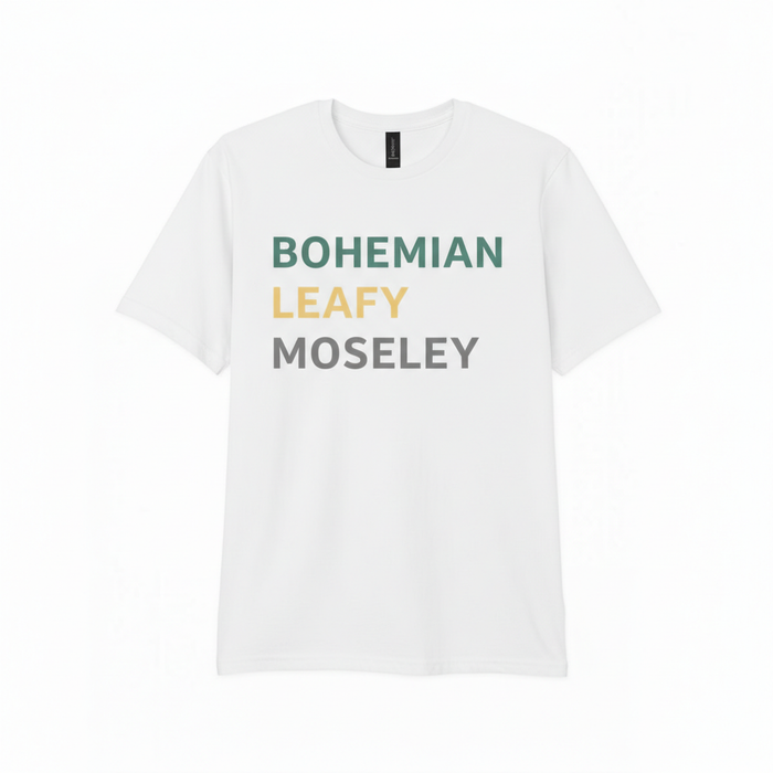 Moseley - T-Shirt - Minimal Type Stack Design