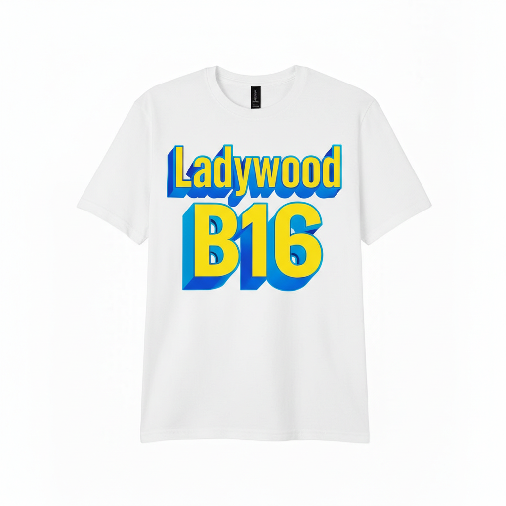 Ladywood - T-Shirt - Bold 3D Type Design