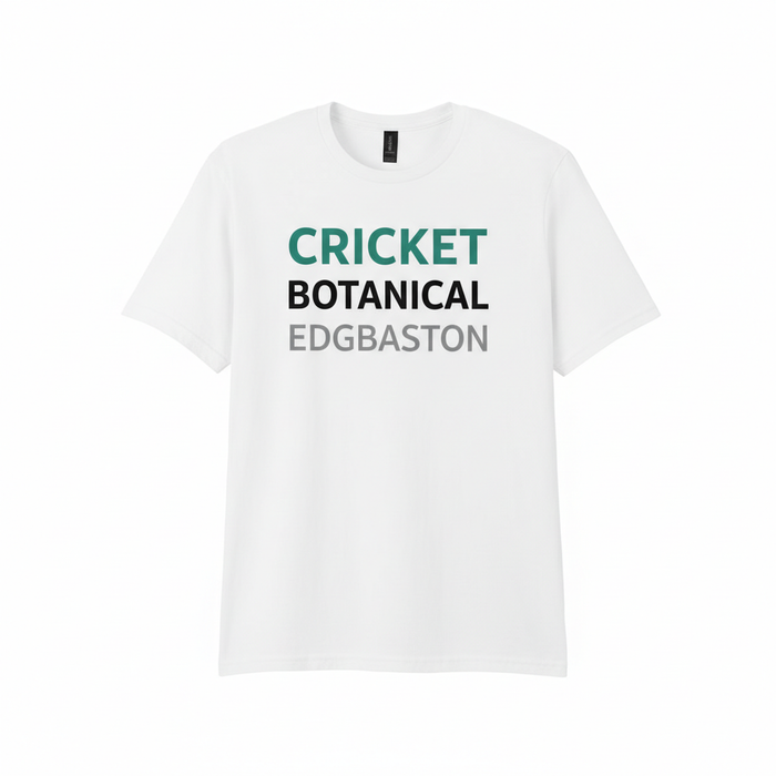 Edgbaston - T-Shirt - Minimal Type Stack Design