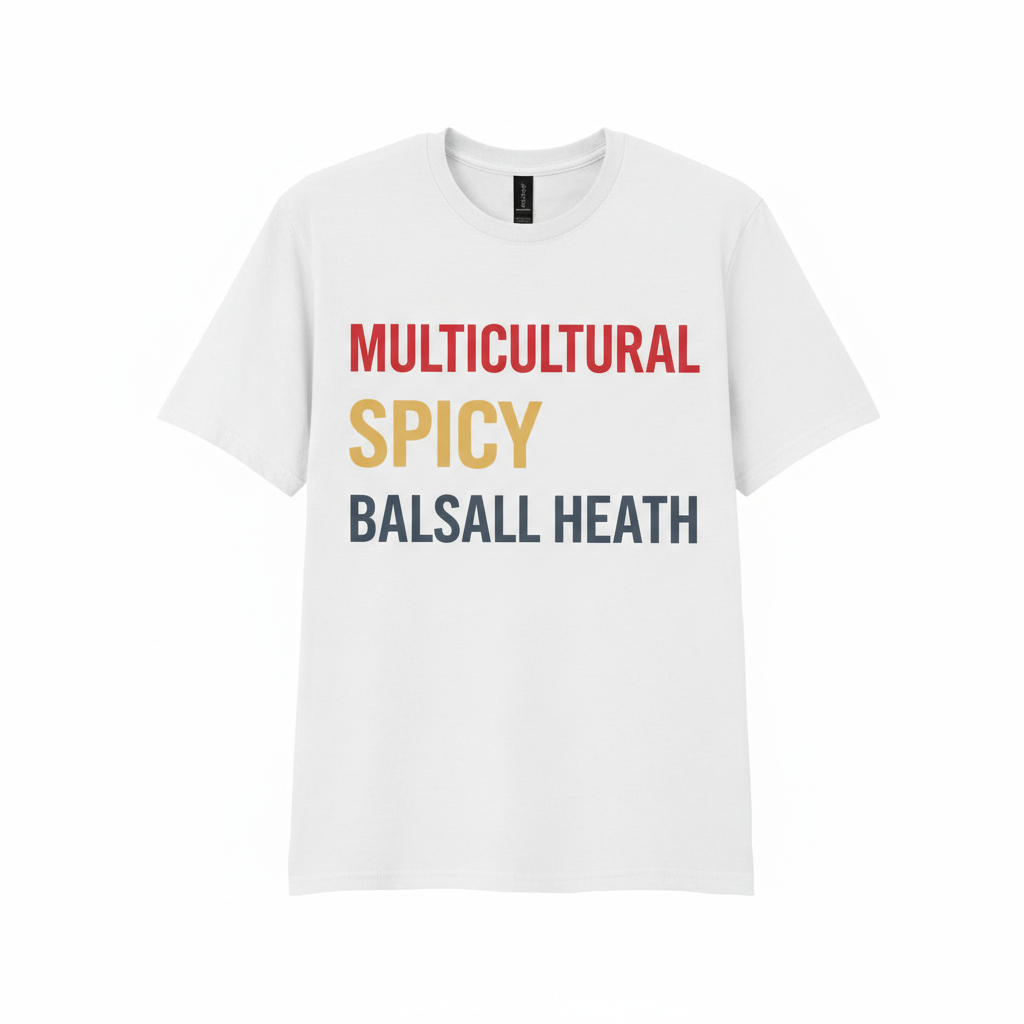Balsall Heath - T-Shirt - Minimal Type Stack Design