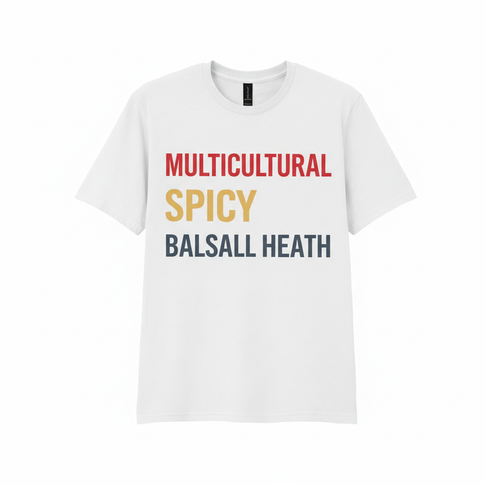 Balsall Heath - T-Shirt - Minimal Type Stack Design