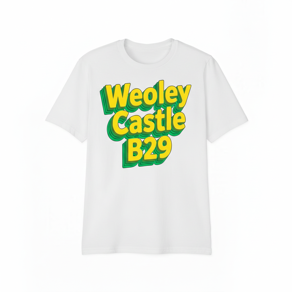 Weoley Castle - T-Shirt - Bold 3D Type Design