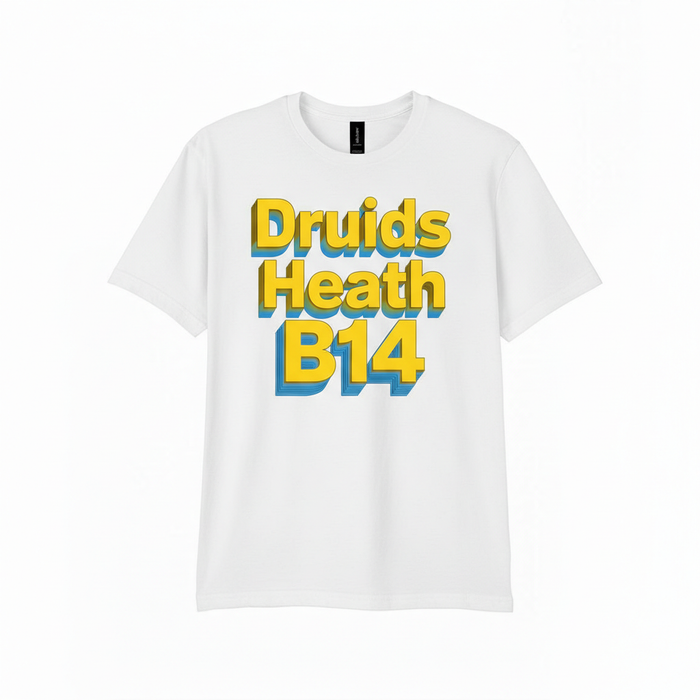 Druids Heath - T-Shirt - Bold 3D Type Design