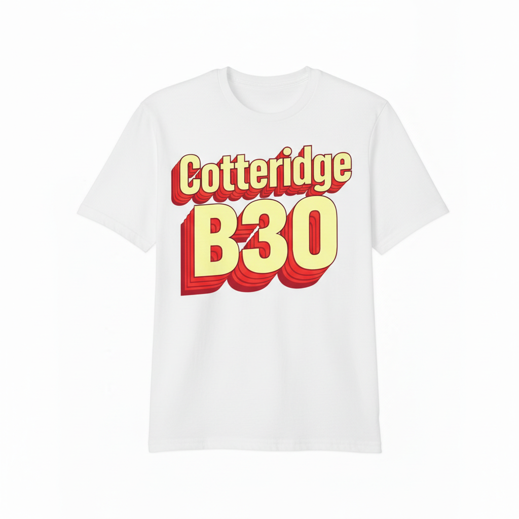 Cotteridge - T-Shirt - Bold 3D Type Design