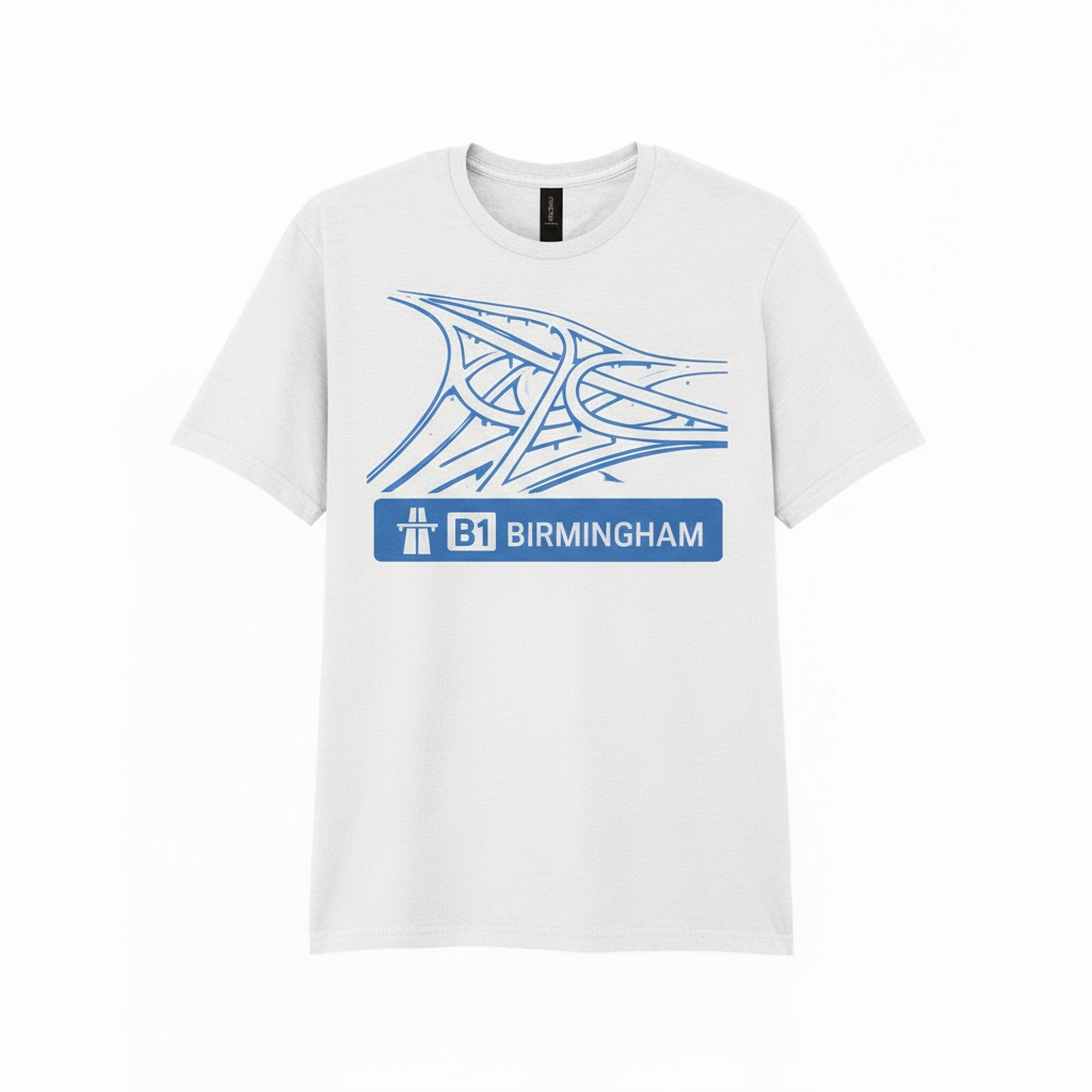Birmingham - T-Shirt - Spaghetti Junction Road Sign Design