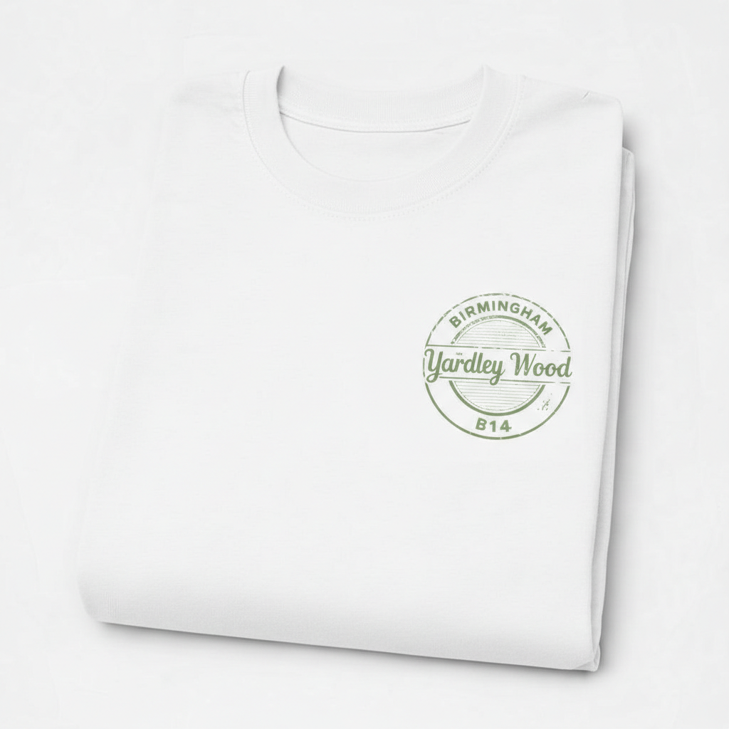 Yardley Wood - T-Shirt - B14 Vintage Stamp Design