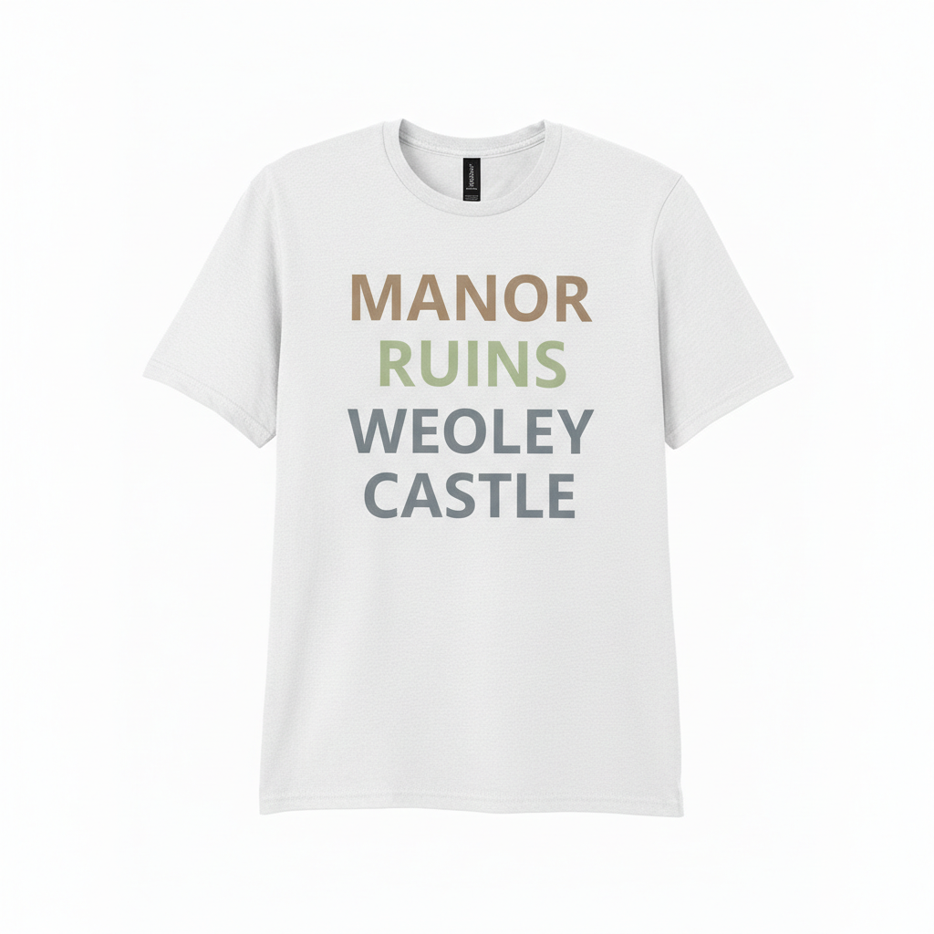 Weoley Castle - T-Shirt - Minimal Type Stack Design