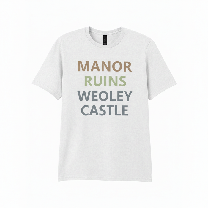 Weoley Castle - T-Shirt - Minimal Type Stack Design