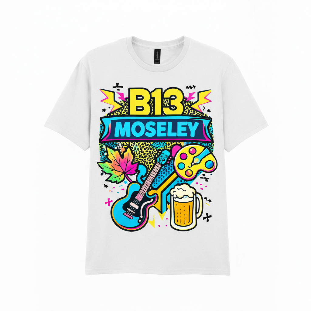 Moseley - T-Shirt - Playful Neon Vibe Design