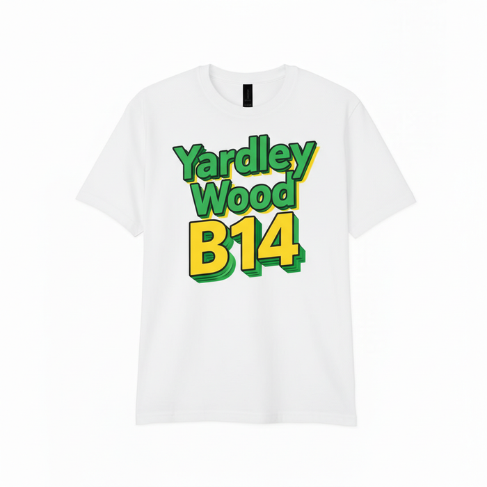 Yardley Wood - T-Shirt - Bold 3D Type Design