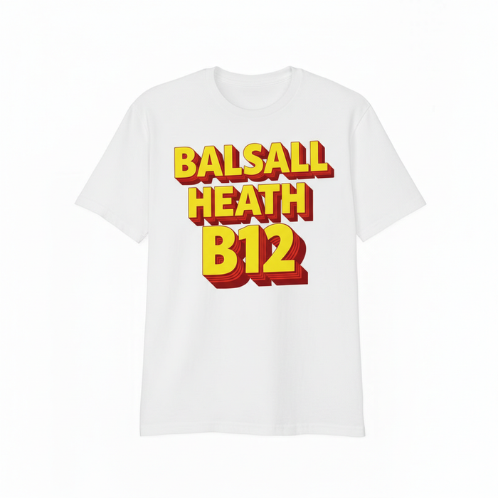 Balsall Heath - T-Shirt - Bold 3D Type Design