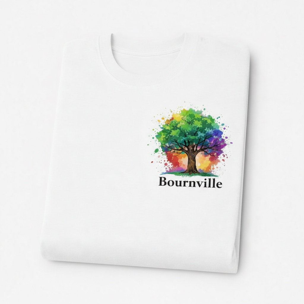 Bournville - T-Shirt - Colour Splash Design - Tree