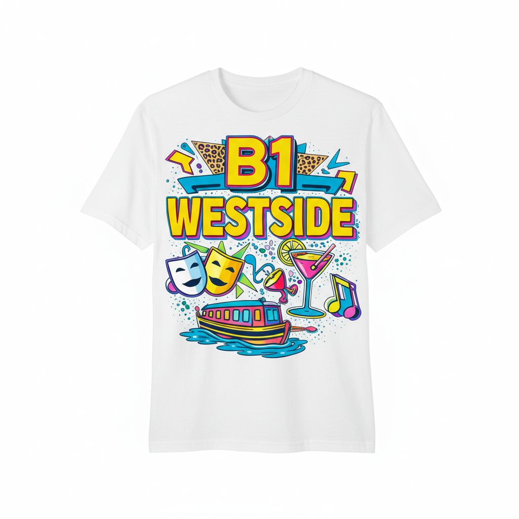 Westside - T-Shirt - Playful Neon Vibe Design