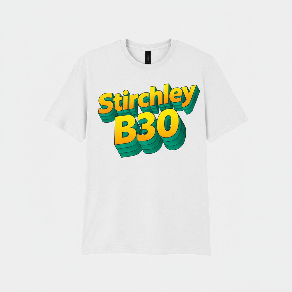 Stirchley - T-Shirt - Bold 3D Type Design