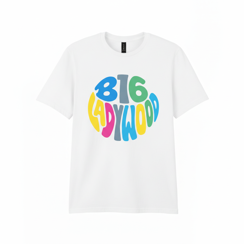 Ladywood - T-Shirt - Colour Burst Design