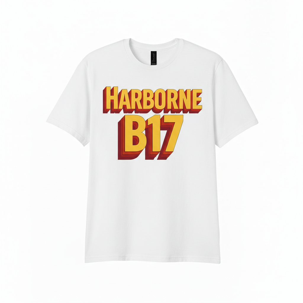 Harborne - T-Shirt - Bold 3D Type Design
