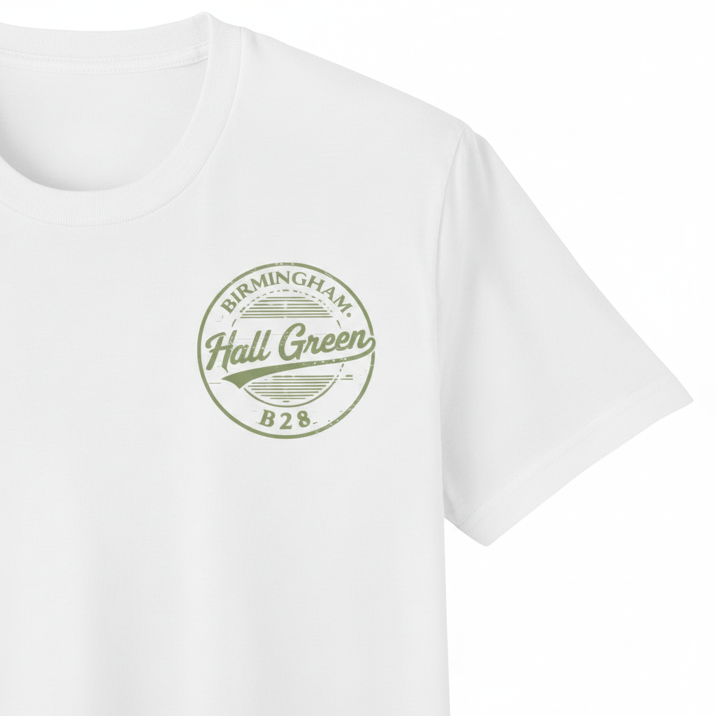 Hall Green - T-Shirt - B28 Vintage Stamp Design