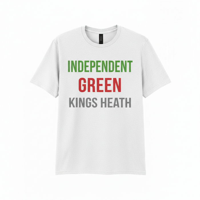 Kings Heath - T-Shirt - Minimal Type Stack Design