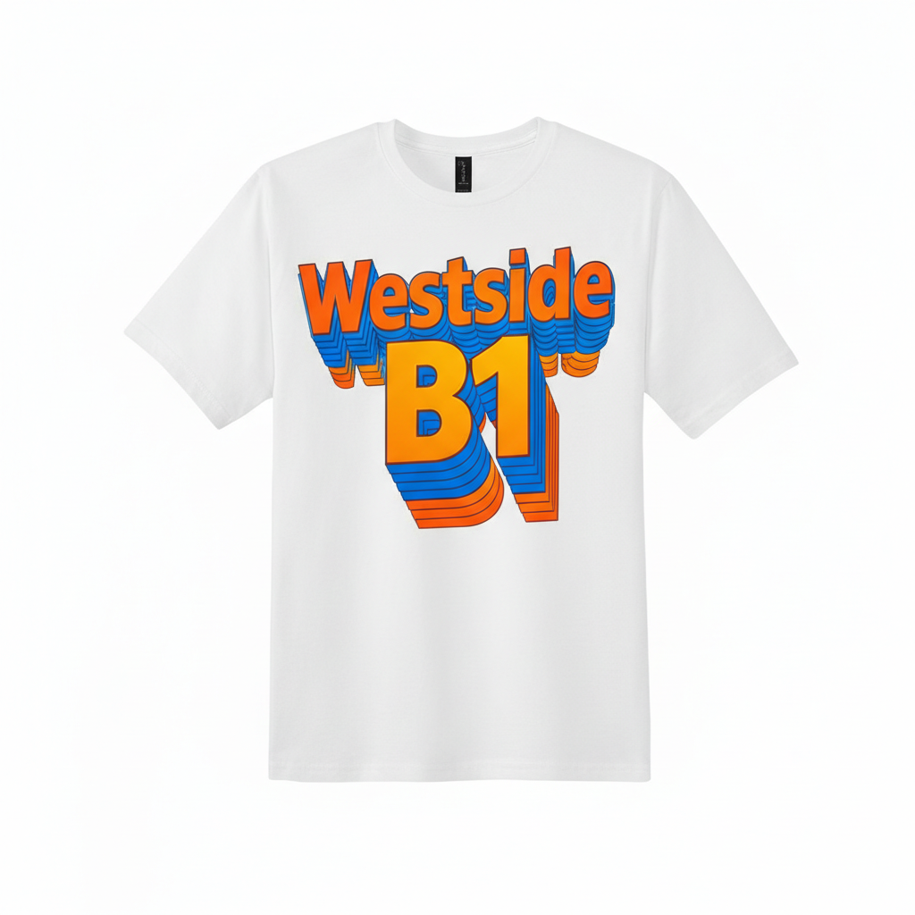 Westside - T-Shirt - Bold 3D Type Design
