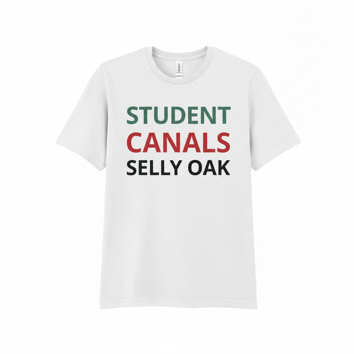 Selly Oak - T-Shirt - Minimal Type Stack Design