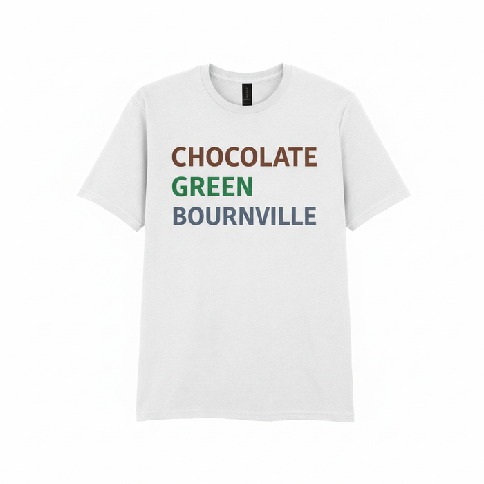 Bournville - T-Shirt - Minimal Type Stack Design