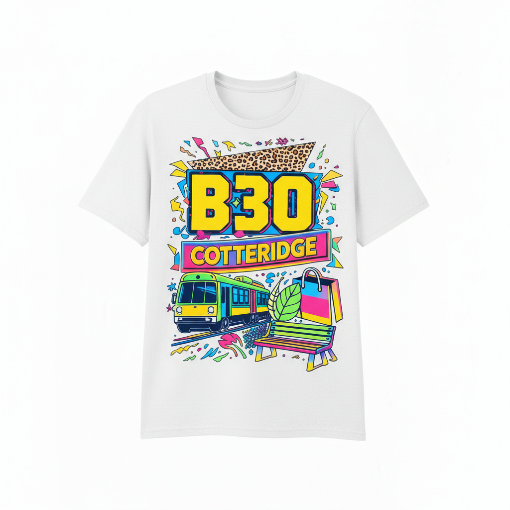 Cotteridge - T-Shirt - Playful Neon Vibe Design