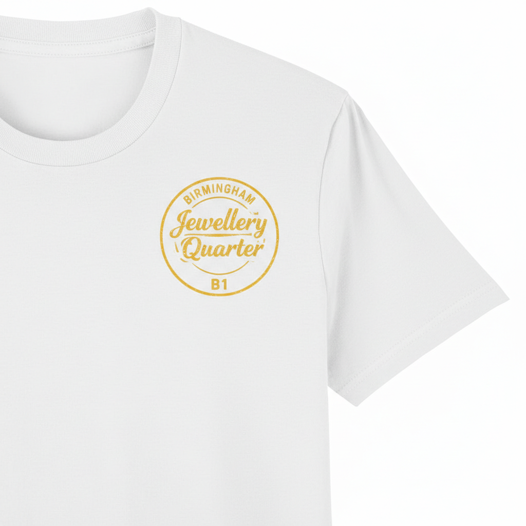 Jewellery Quarter - T-Shirt - B1 Vintage Stamp Design