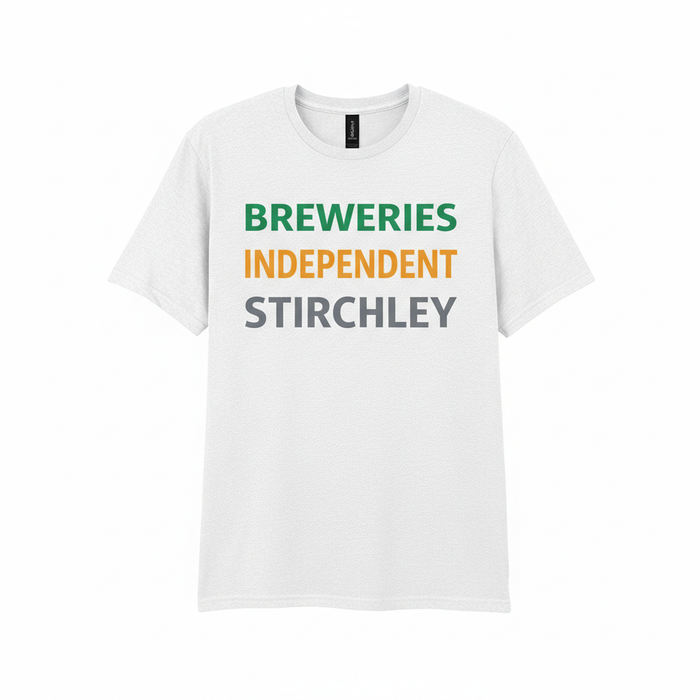 Stirchley - T-Shirt - Minimal Type Stack Design