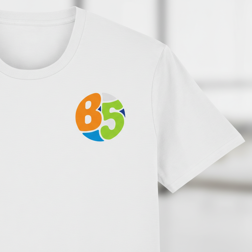 B5 - T-Shirt - Colour Burst Postcode Design