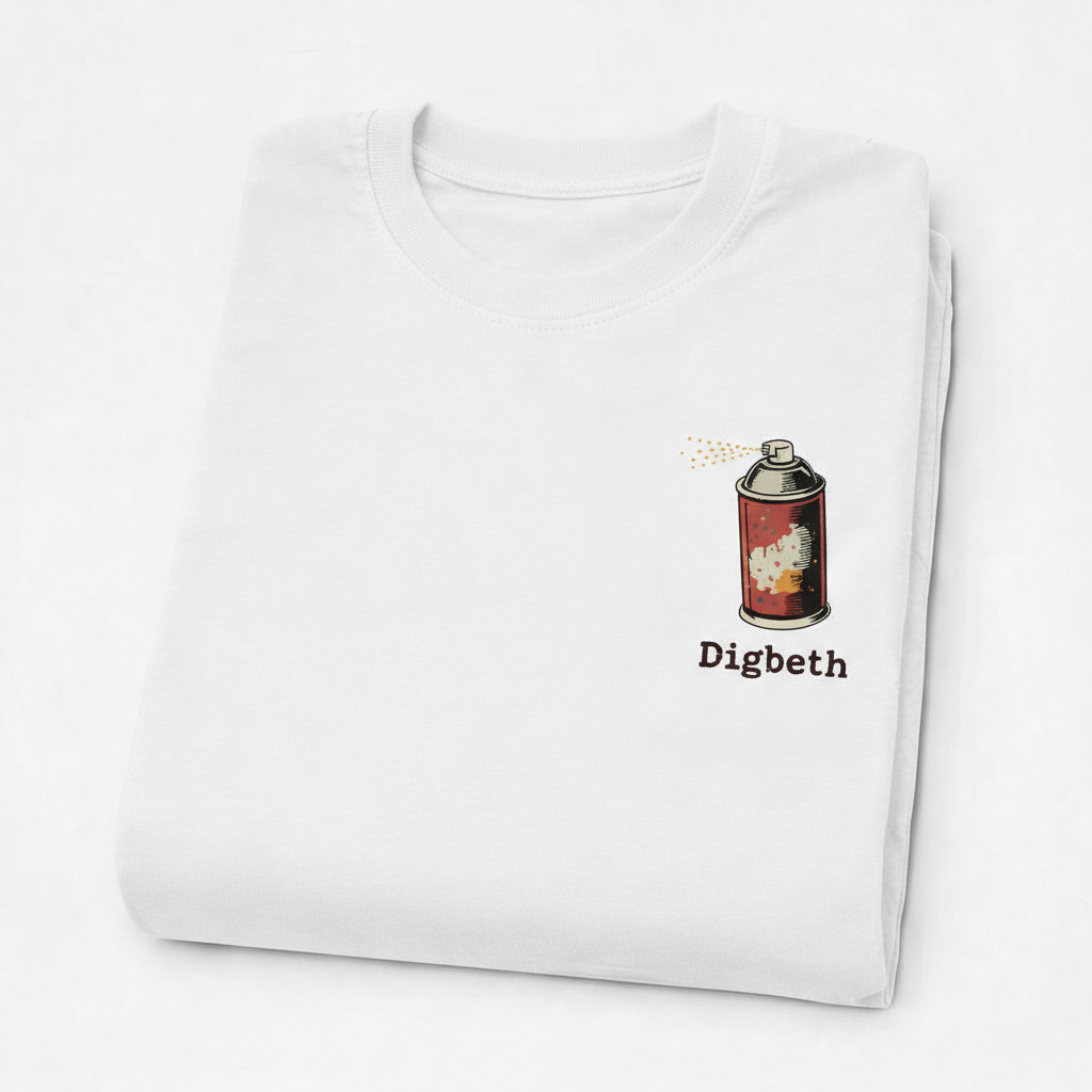 Digbeth - T-Shirt - Bold Indie Design - Spray Paint Can