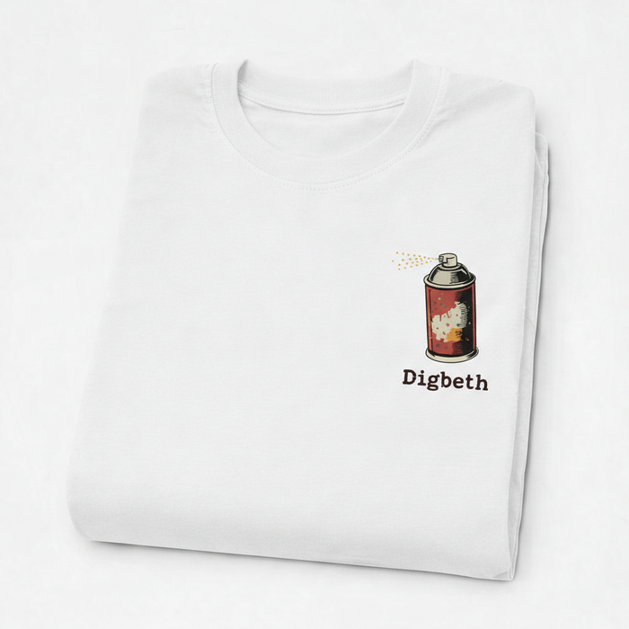 Digbeth - T-Shirt - Bold Indie Design - Spray Paint Can