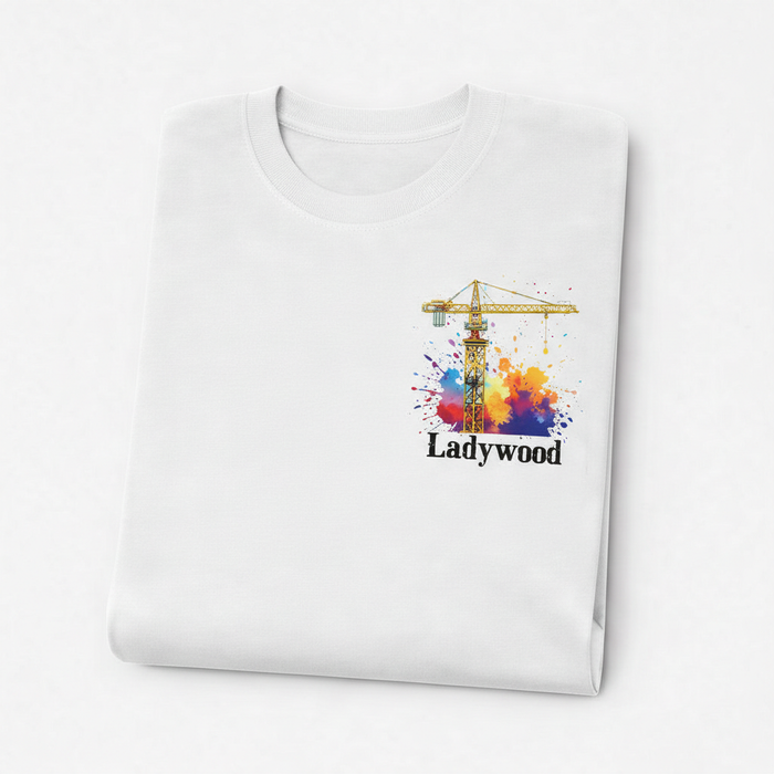 Ladywood - T-Shirt - Colour Splash Design - Construction Crane