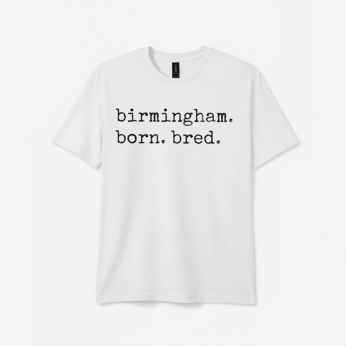 Birmingham - T-Shirt - Born & Bred Stamped Type