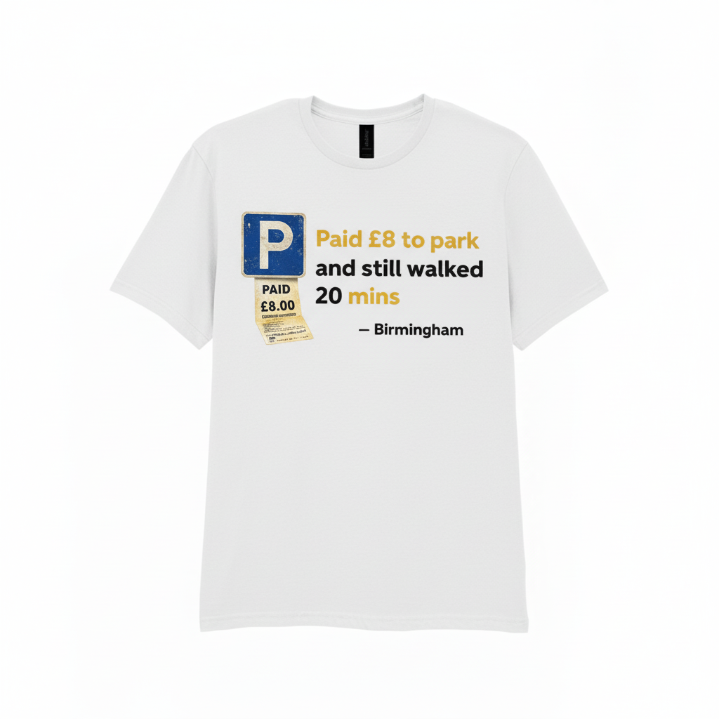 Birmingham - T-Shirt - Humorous Parking Blues Funny Design
