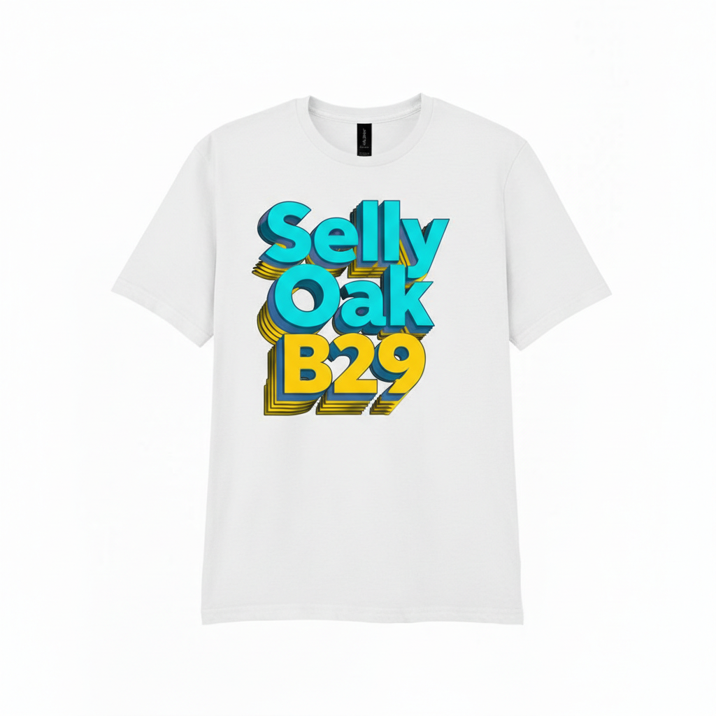 Selly Oak - T-Shirt - Bold 3D Type Design