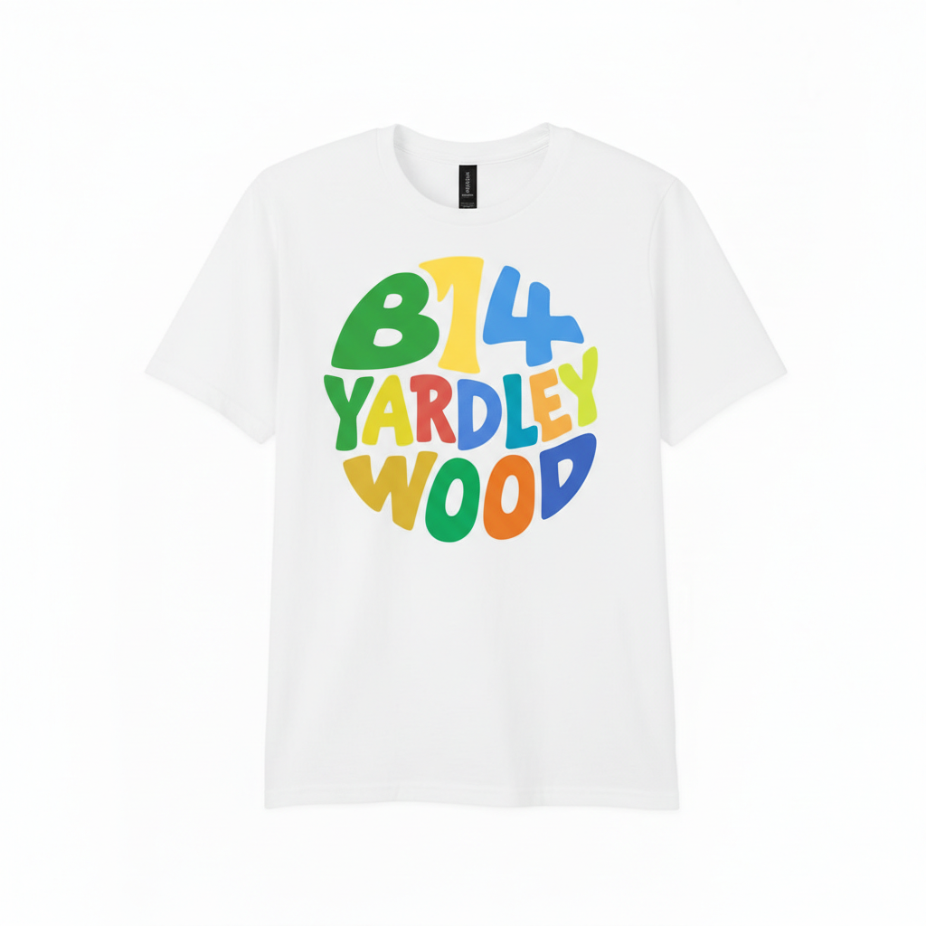 Yardley Wood - T-Shirt - Colour Burst Design