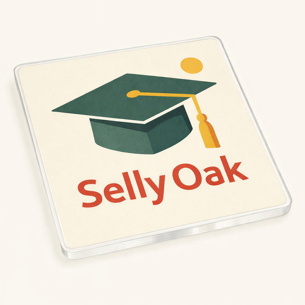 Selly Oak - Coaster - Mid-Century Retro - Graduation Cap