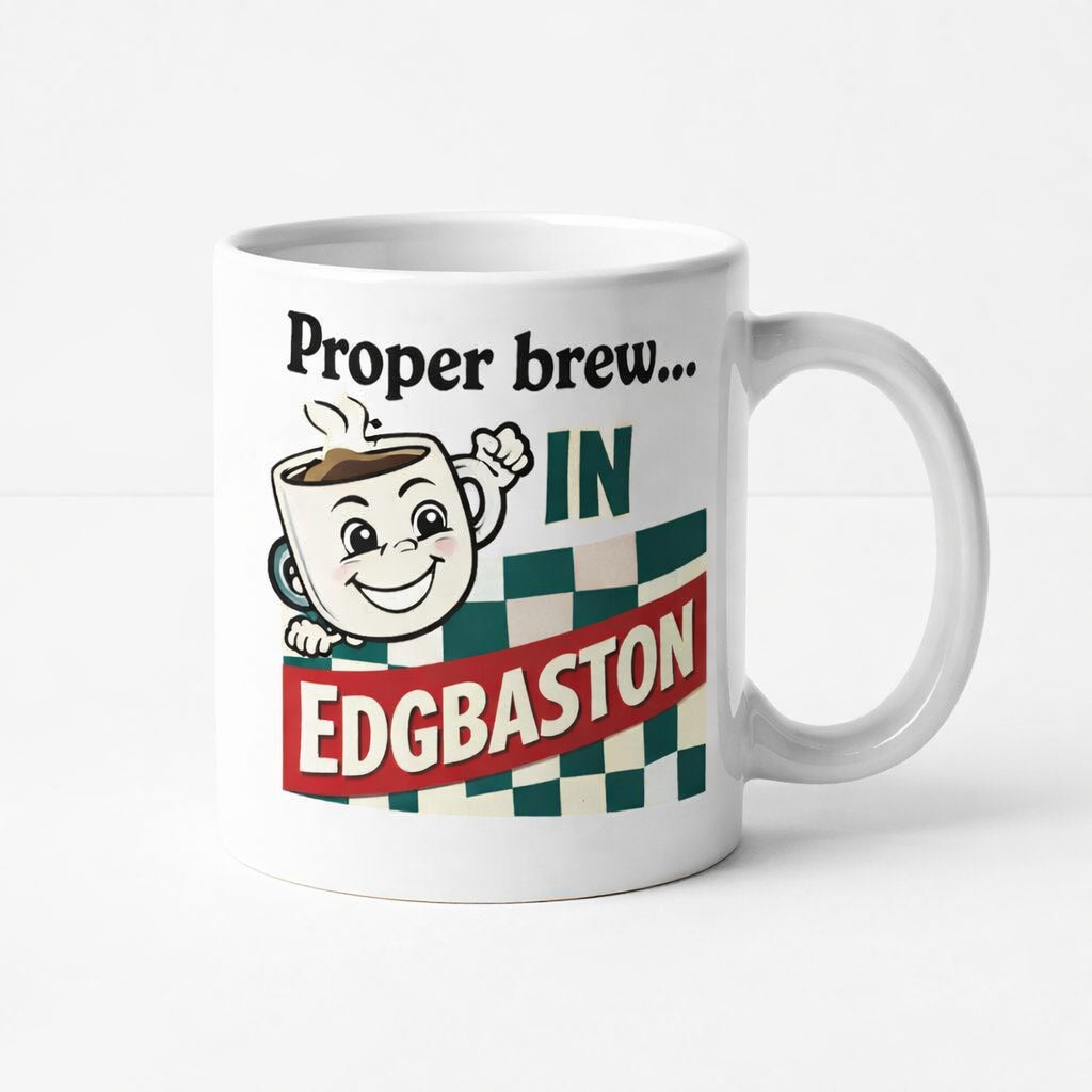 Edgbaston - Mug - Retro Cartoon Design