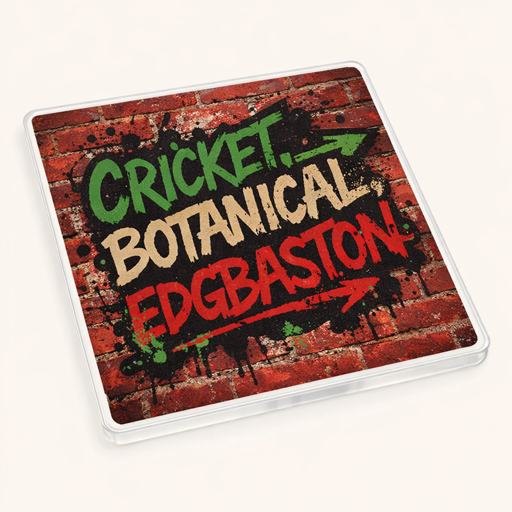 Edgbaston - Coaster - Urban Street Art - Word Stack