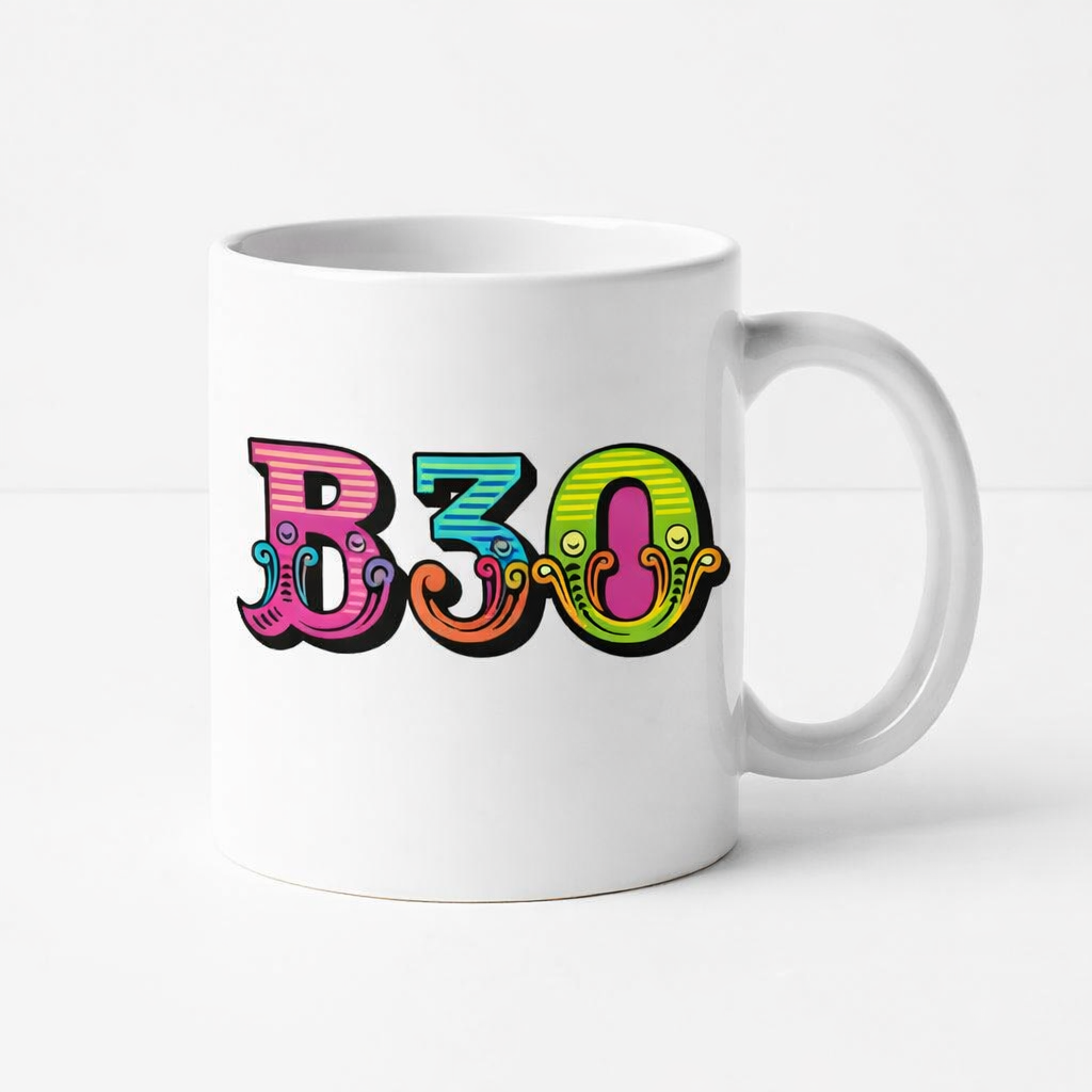Bournville - Mug - Colour Burst Postcode Design
